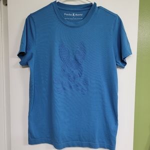 Psycho Bunny XS Blue 100% Pima Cotton Peru T Shirt Size 3 Textured Logo